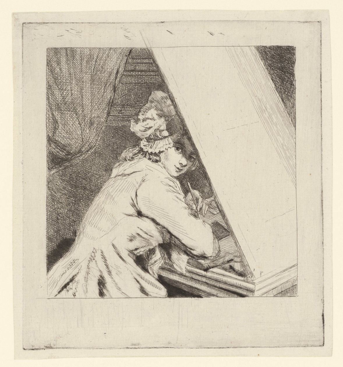Retrato de Marie-Lambertine Coclers, na leafviture de Louis Bernard Coclers