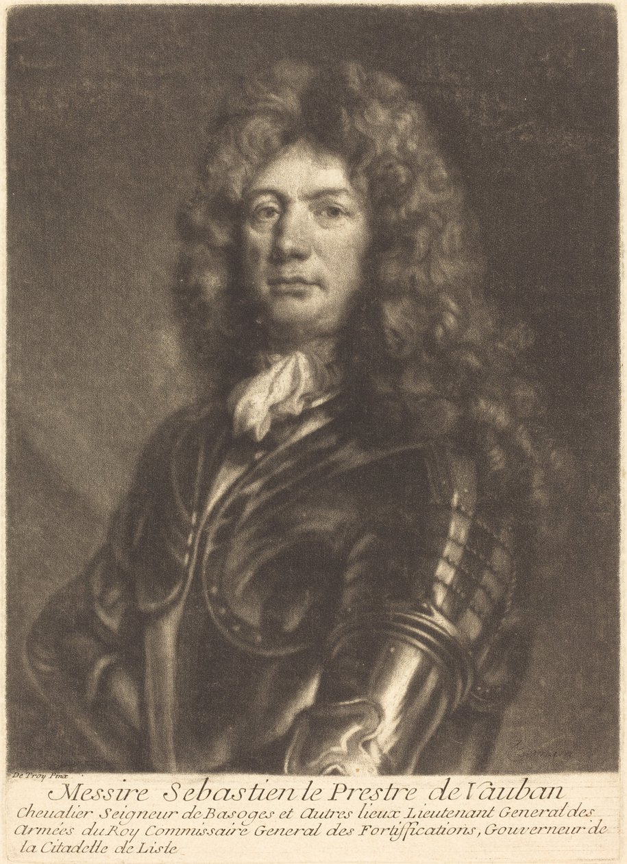 Retrato de M. Sébastien Le Prestre por Vauban de Louis Bernard after François de Troy