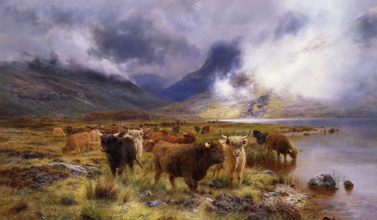 Através de Glencoe por Way to the Tay, 1899 de Louis Bosworth Hurt