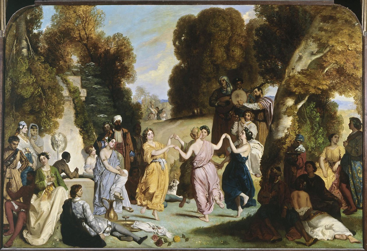Dança das Musas, entre 1846 e 1851 (óleo sobre tela) de Louis Boulanger