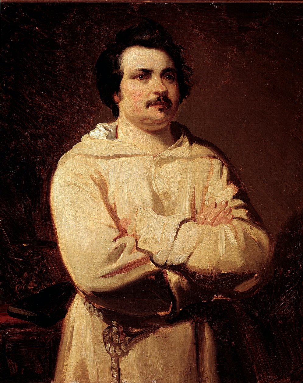 Retrato do escritor francês Honoré de Balzac de Louis Boulanger