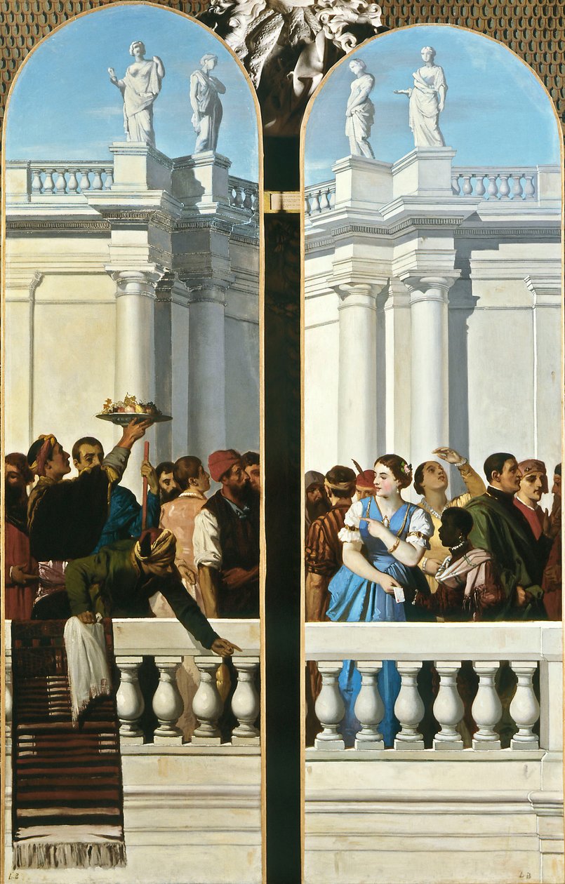 Festa de estilo veneziano, painel direito de Louis Boulanger