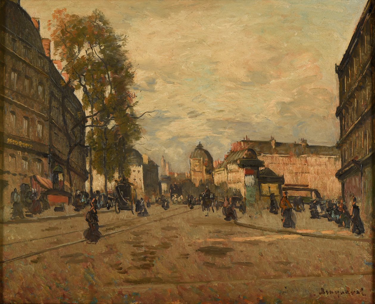 Praça Saint-Michel em Paris de Louis Braquaval