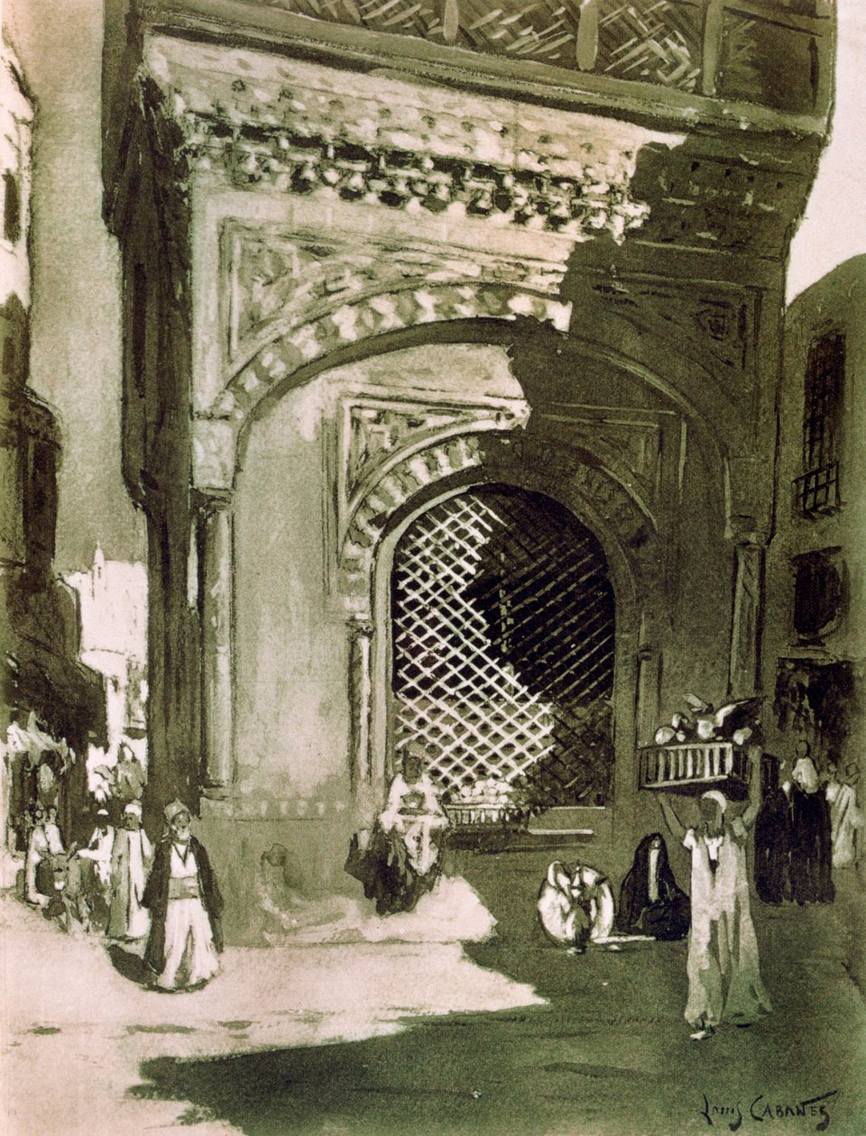 El-Sebil, Cairo, Egito, 1928 de Louis Cabanes