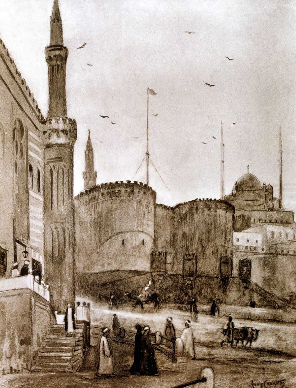 Entrada para a cidade, Cairo, Egito, 1928 de Louis Cabanes