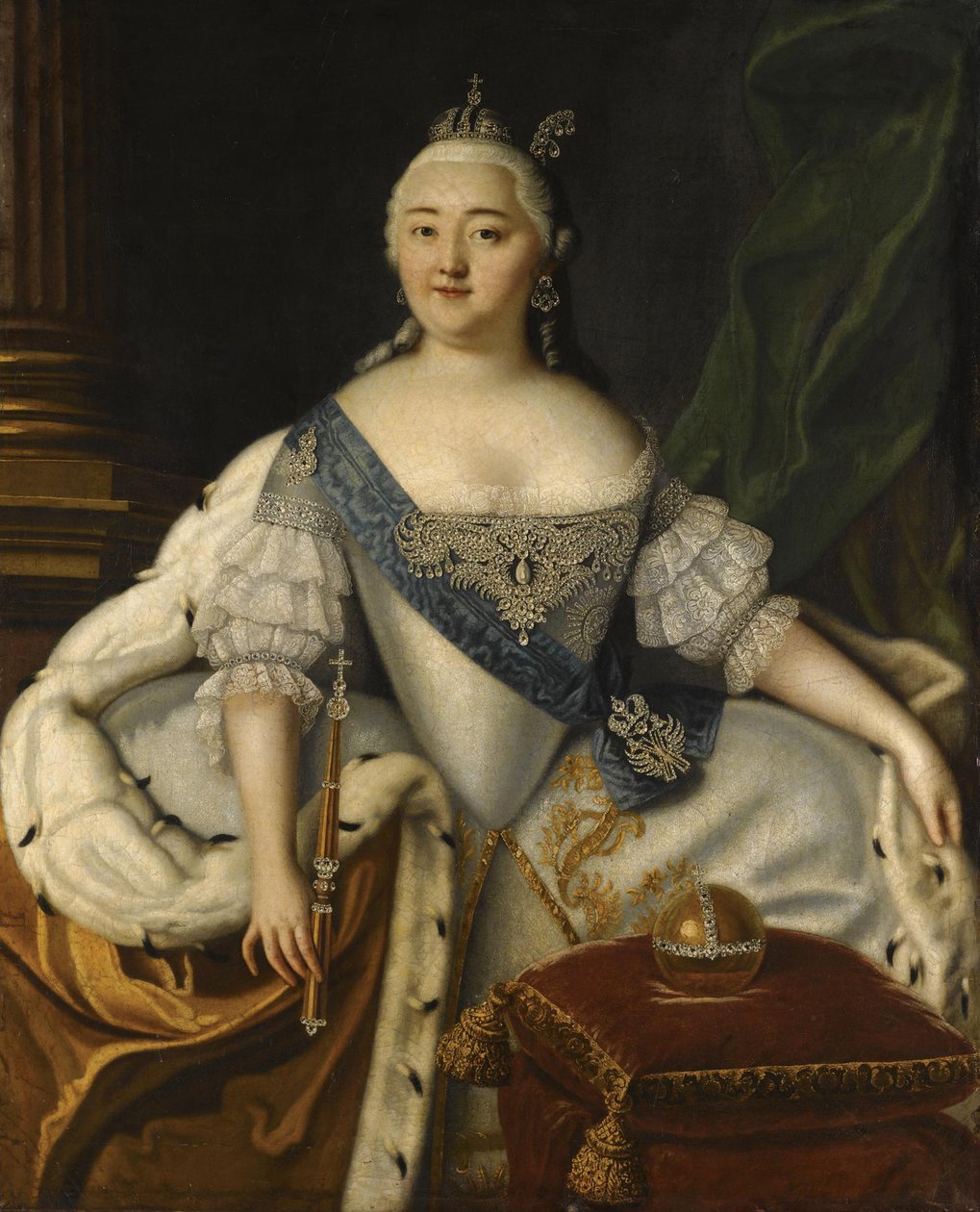 Retrato da imperatriz Elisabeth 1709-1762 de Louis Caravaque