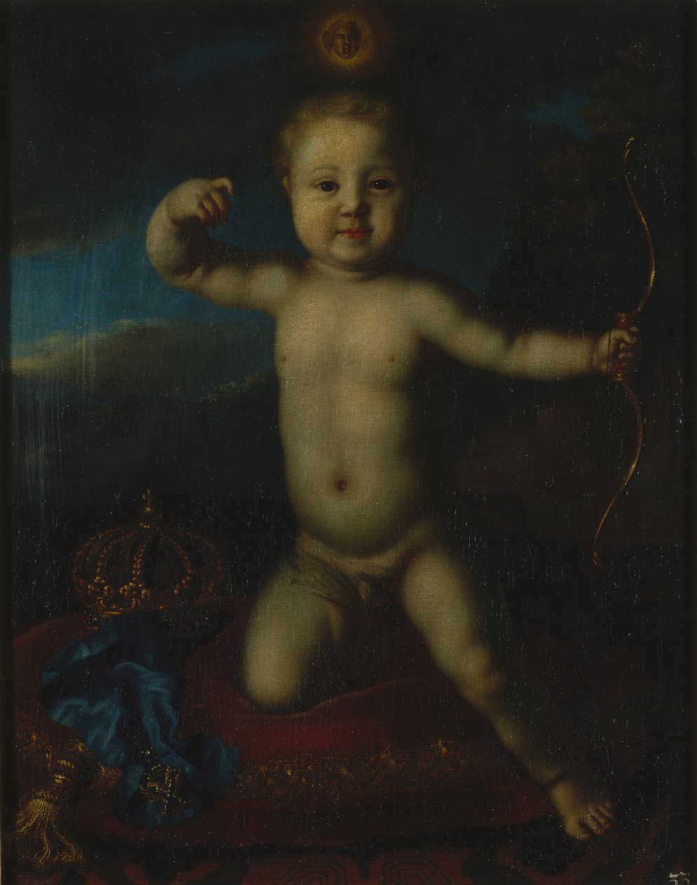 Retrato de Tsarevich Peter Petrovich da Rússia 1715-1719 como Cupido de Louis Caravaque