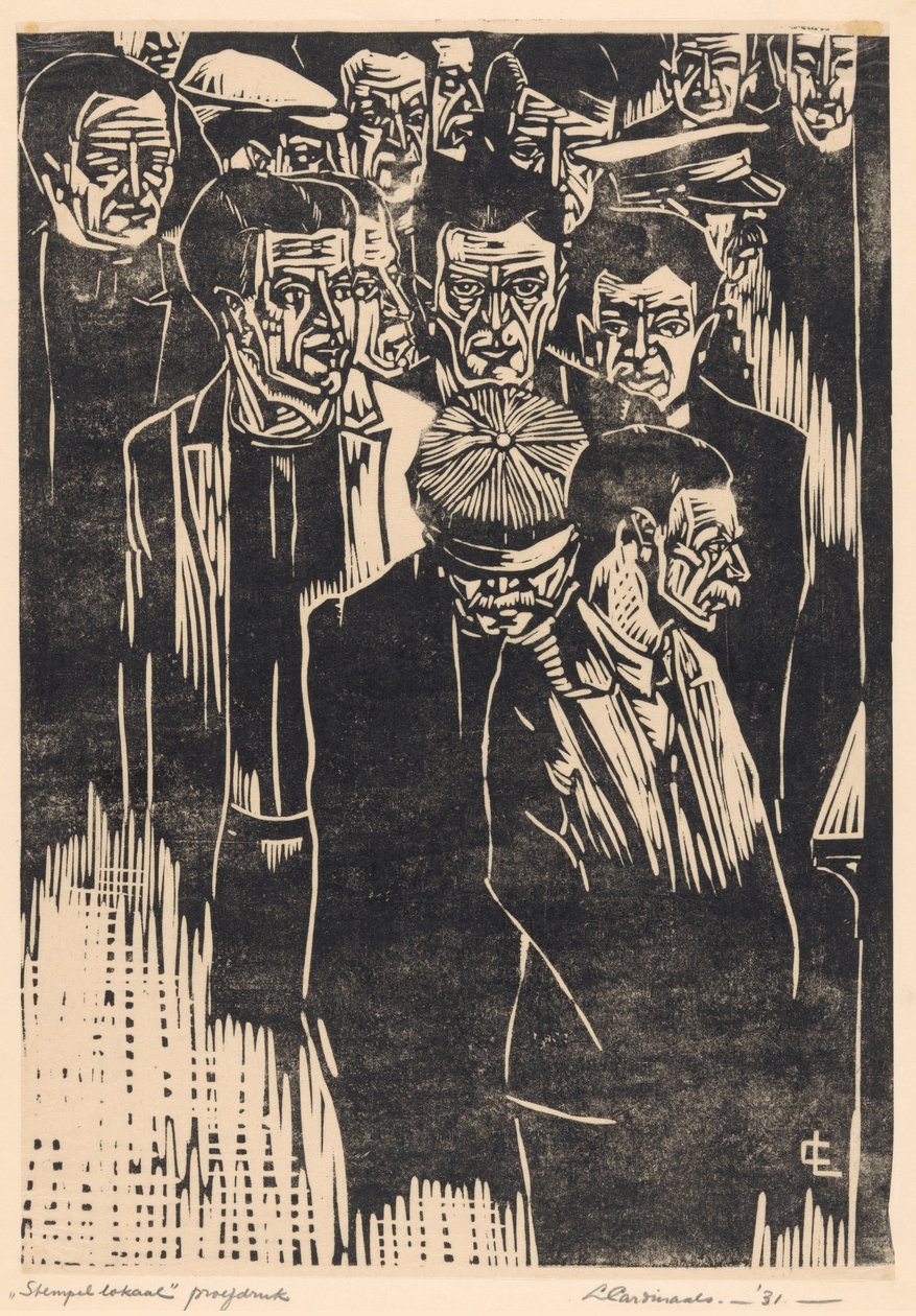 Stempellokaal (título original no objeto) de Louis Cardinaals (signed by artist)