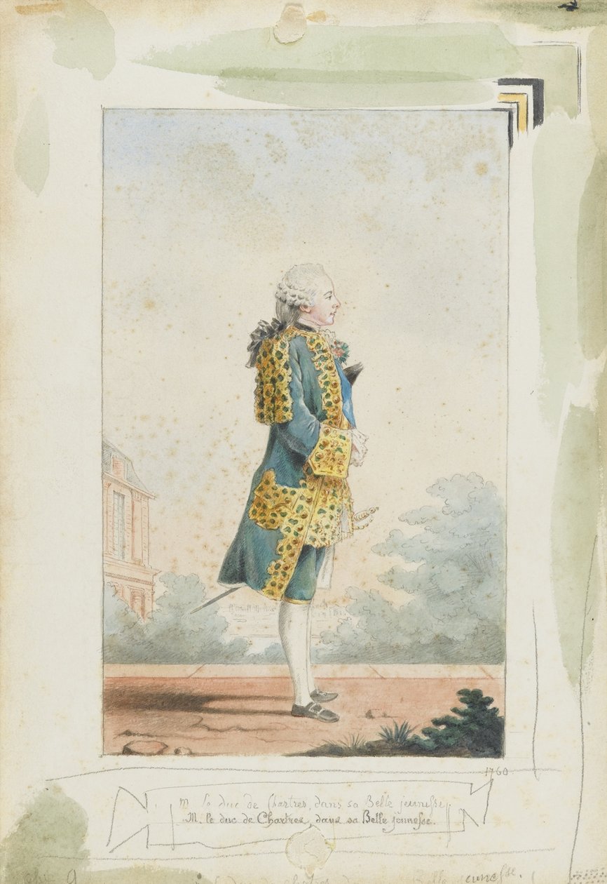 Luís Filipe II, Duque de Chartres 1747-1793, 1760 de Louis Carrogis dit Carmontelle