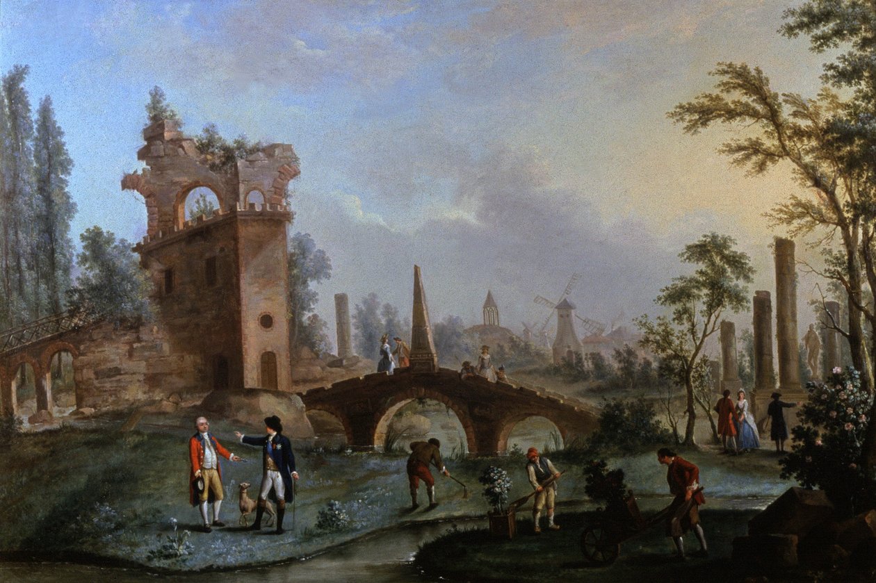 Parc Monceau, Paris, c.1770 (pintura) de Louis Carrogis Carmontelle
