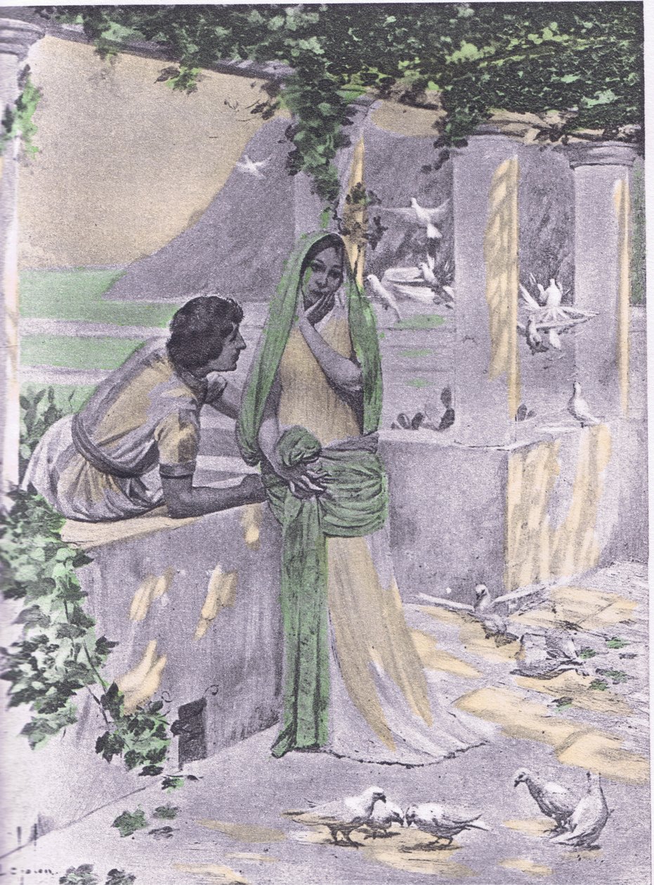 Restituta, ilustração de Decameron de Boccaccio publicada pela Sociedade Navarra 1930 (litho) de Louis Chalon