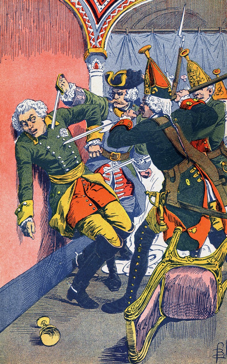 Morte do Czar Pedro III de Louis Charles Bombled