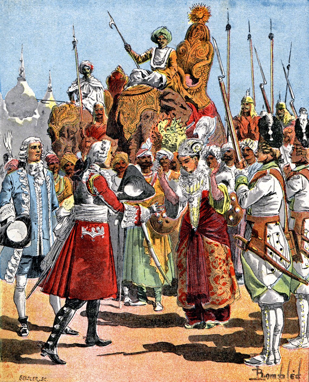 Dumas recebe a viúva de Dost Ali Khan de Louis Charles Bombled