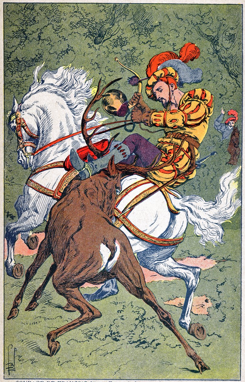 Francisco I na caçada de Louis Charles Bombled
