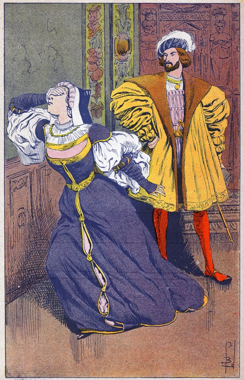 Francisco I e Margarida de Angouleme de Louis Charles Bombled