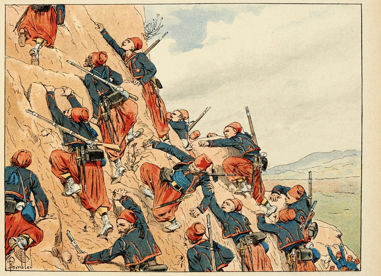 Ilustração retirada do livro "Les heros du Siecle", recitação anedótica de Dick de Lonlay e ilustrada por Louis Bombled (1862-1927) de Louis Charles Bombled