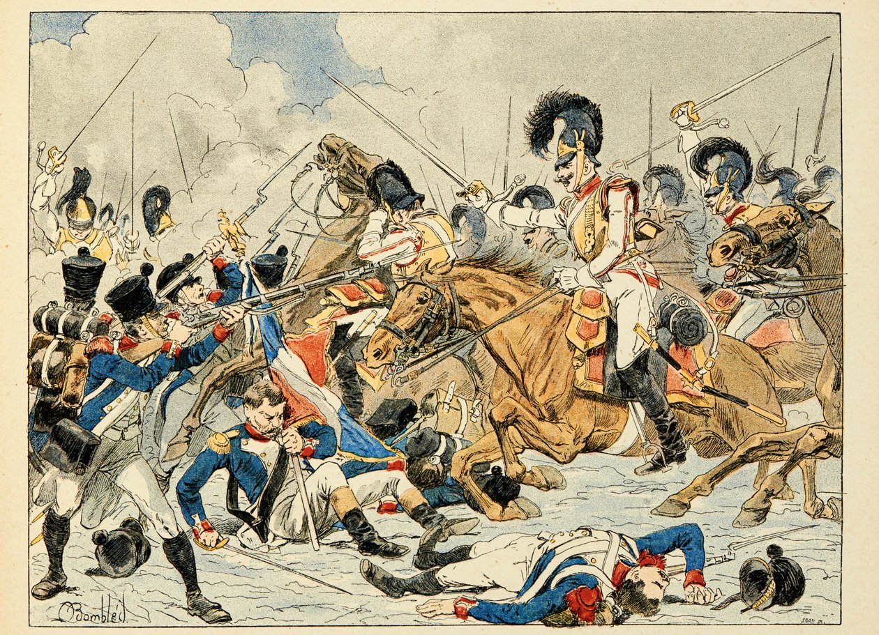 Ilustração retirada do livro "Les heros du Siecle", recitação anedótica de Dick de Lonlay e ilustrada por Louis Bombled (1862-1927) de Louis Charles Bombled