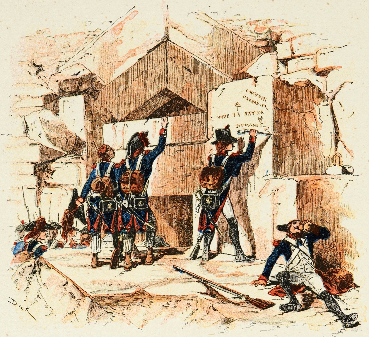 Ilustração retirada do livro "Les heros du Siecle", recitação anedótica de Dick de Lonlay e ilustrada por Louis Bombled (1862-1927) de Louis Charles Bombled