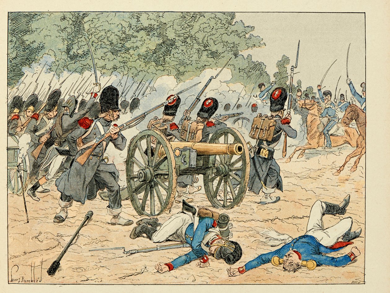 Ilustração retirada do livro "Os Heróis do Siecle", recitação anedótica de Dick de Lonlay e ilustrada por Louis Bombled (1862-1927) de Louis Charles Bombled
