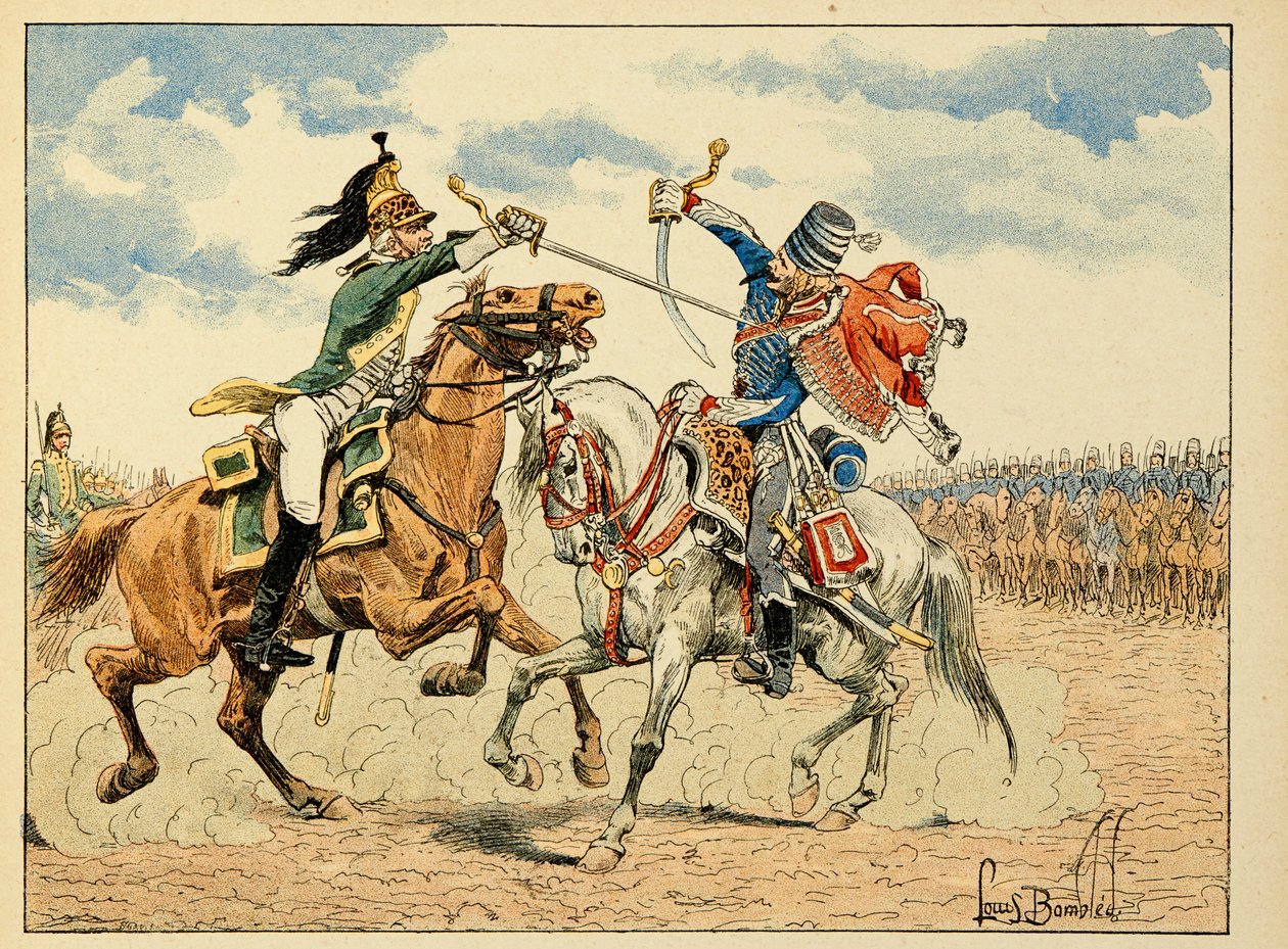 Ilustração retirada do livro "Os Heróis do Siecle", recitação anedótica de Dick de Lonlay e ilustrada por Louis Bombled (1862-1927) de Louis Charles Bombled