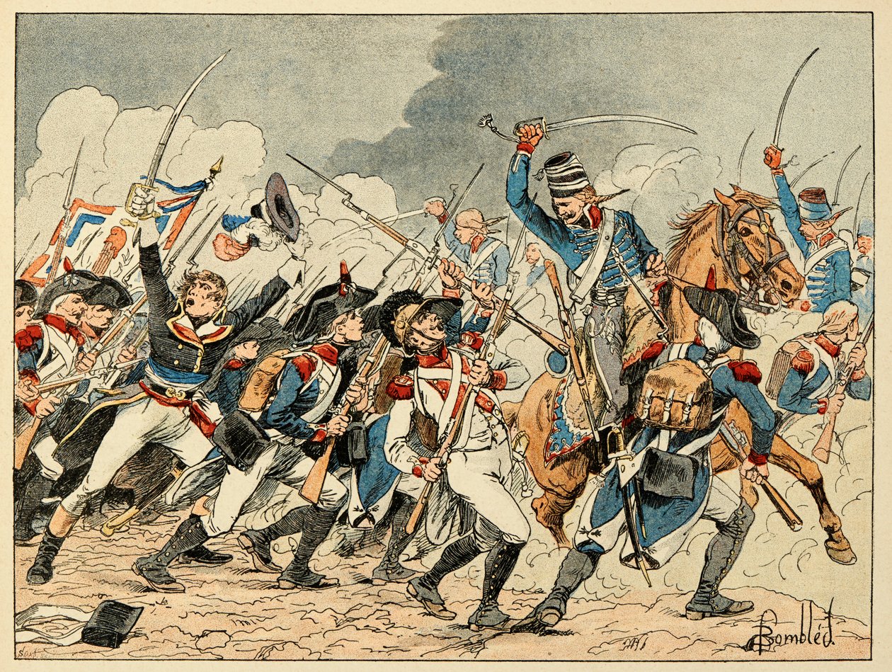 Ilustração retirada do livro "Os Heróis do Siecle", recitação anedótica de Dick de Lonlay e ilustrada por Louis Bombled (1862-1927) de Louis Charles Bombled