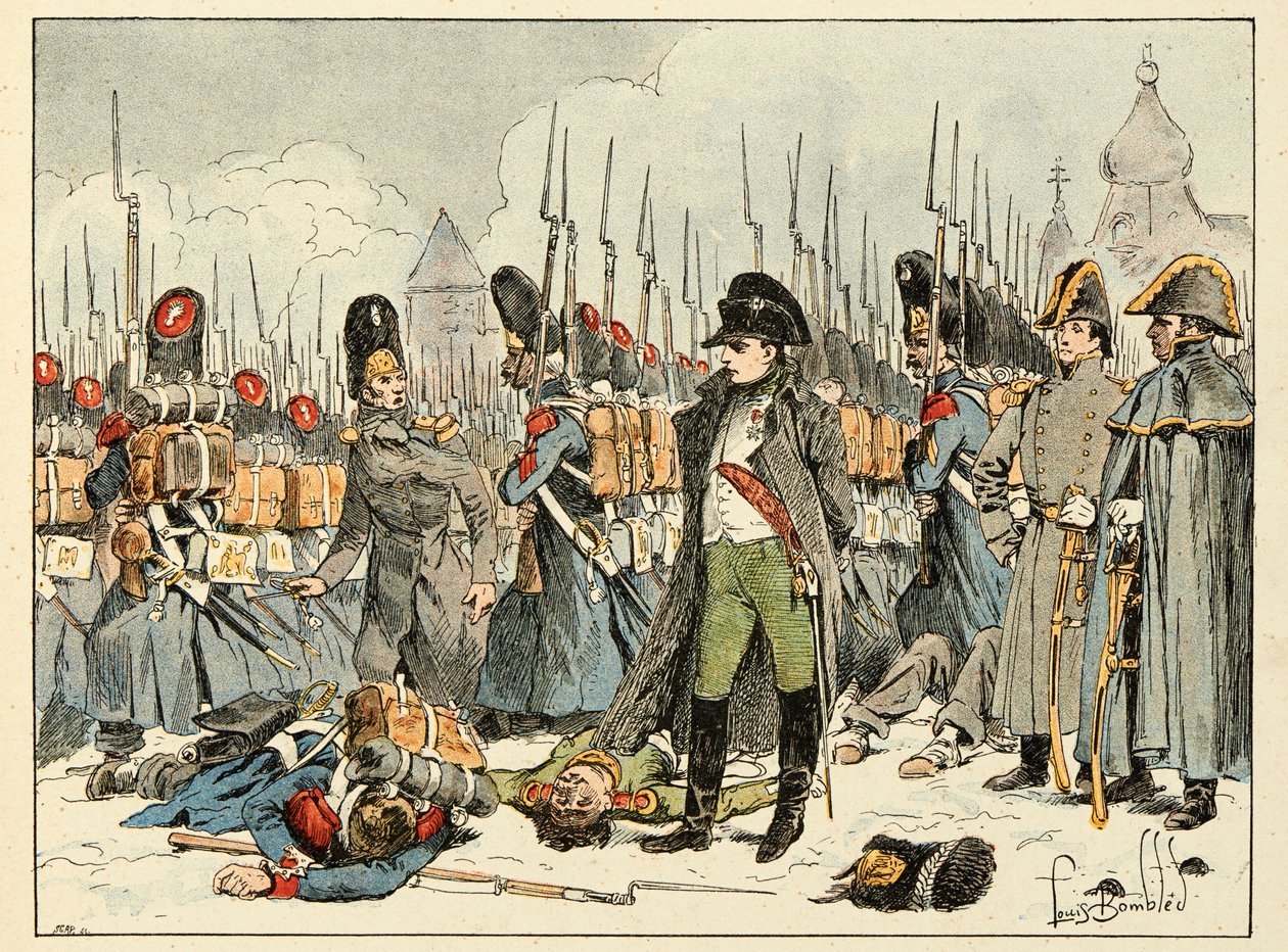 Ilustração retirada do livro "Os heróis do século", recitação anedótica de Dick de Lonlay e ilustrada por Louis Bombled (1862-1927) de Louis Charles Bombled