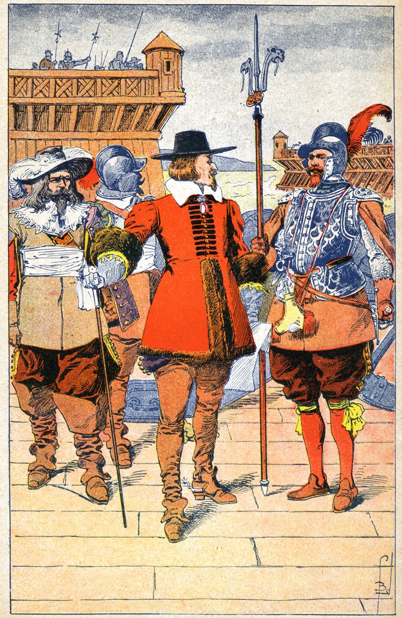 Richelieu na sede de La Rochelle de Louis Charles Bombled