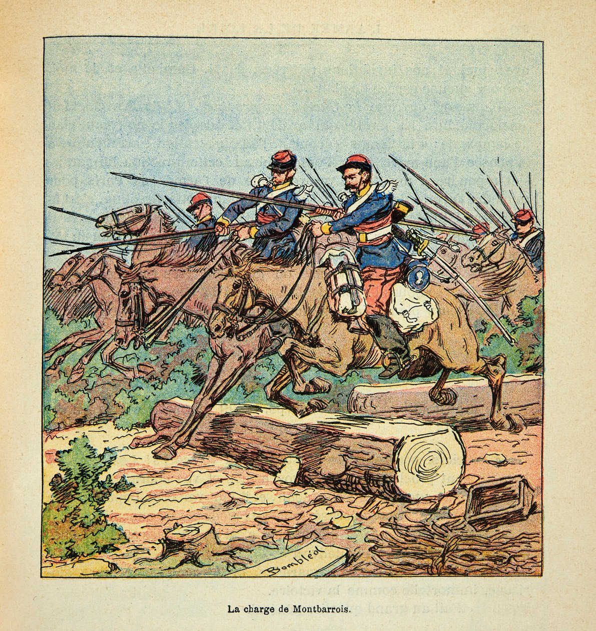 A Arma do Loire por Eugene Sergent, dit Grenest, ilustrada por Louis Bombled (1862-1927) (Guerra Franco-Alemã; campanha de 1870 -1871): Batalha de Ladon, em 22 de novembro de Louis Charles Bombled