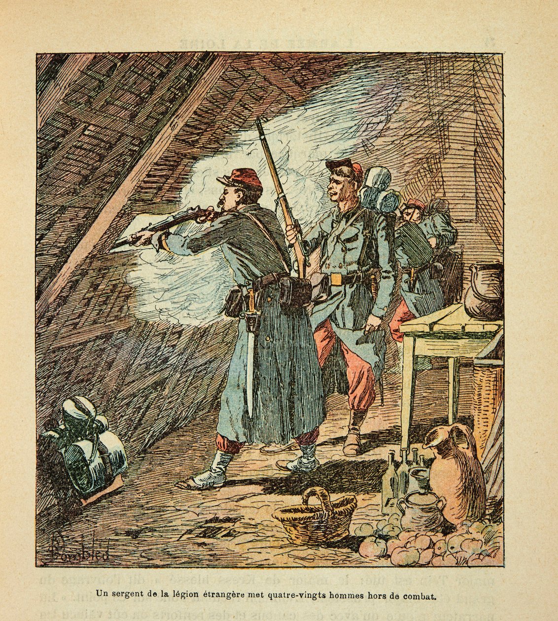 A Arma do Loire por Eugene Sergent, conhecido como Grenest, ilustrado por Louis Bombled (1862-1927) (Guerra Franco-Alemã; campanha de 1870 -1871): Batalha de Orleans, em 11 de outubro de Louis Charles Bombled