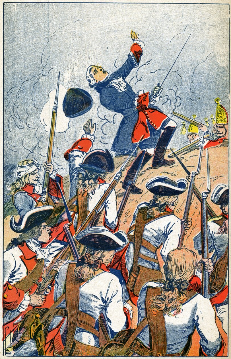 O exército francês enfrenta os russos no cerco de Gdansk de Louis Charles Bombled