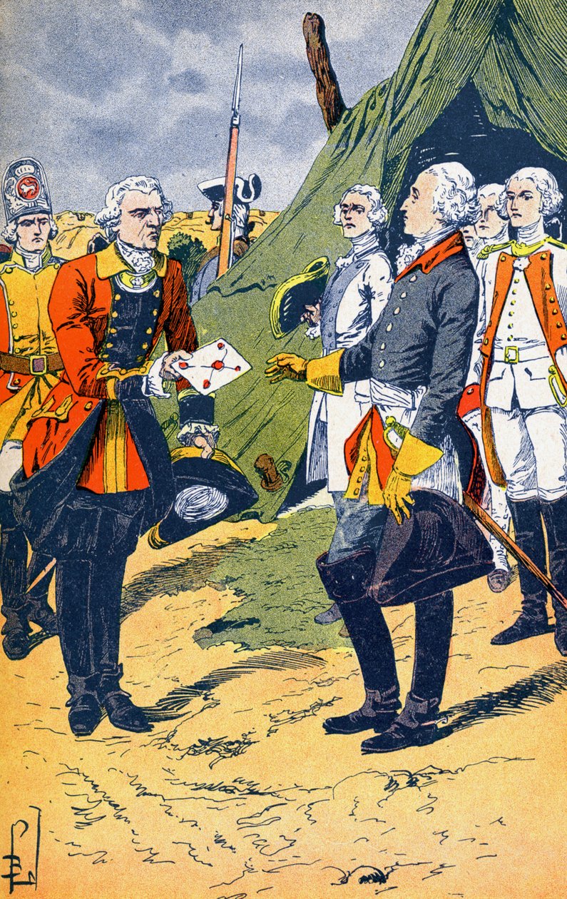 Washingtown recebe a rendição de Yorktown de Louis Charles Bombled
