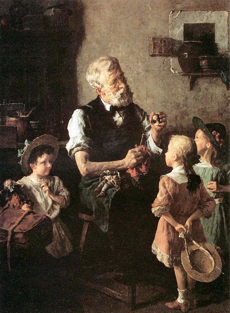 A Clínica das Bonecas (óleo sobre tela) de Louis Charles Moeller