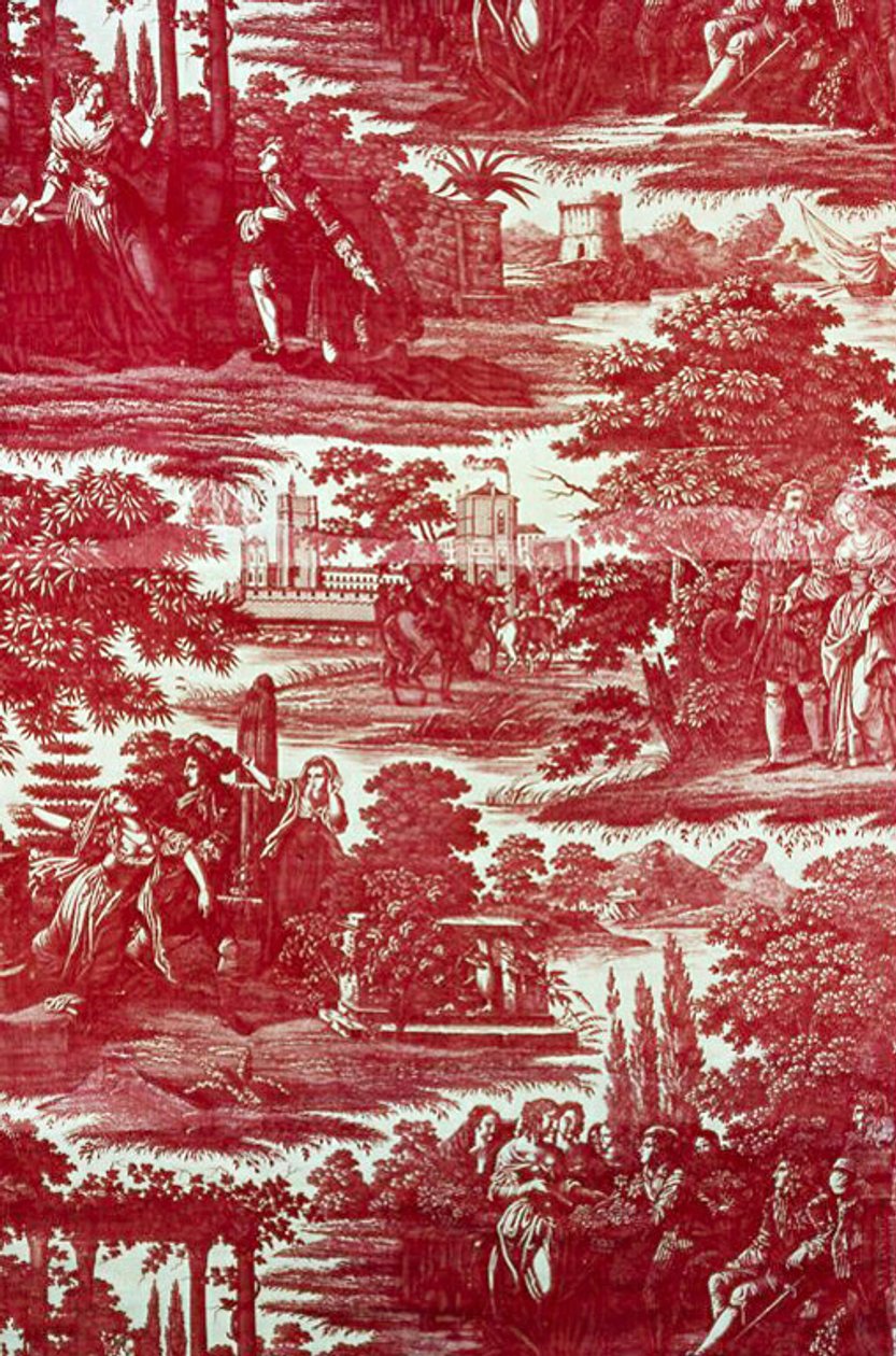 Luís XIV e Mademoiselle de La Vallière (Tecido para mobiliário) de Louis Charles Ruotte