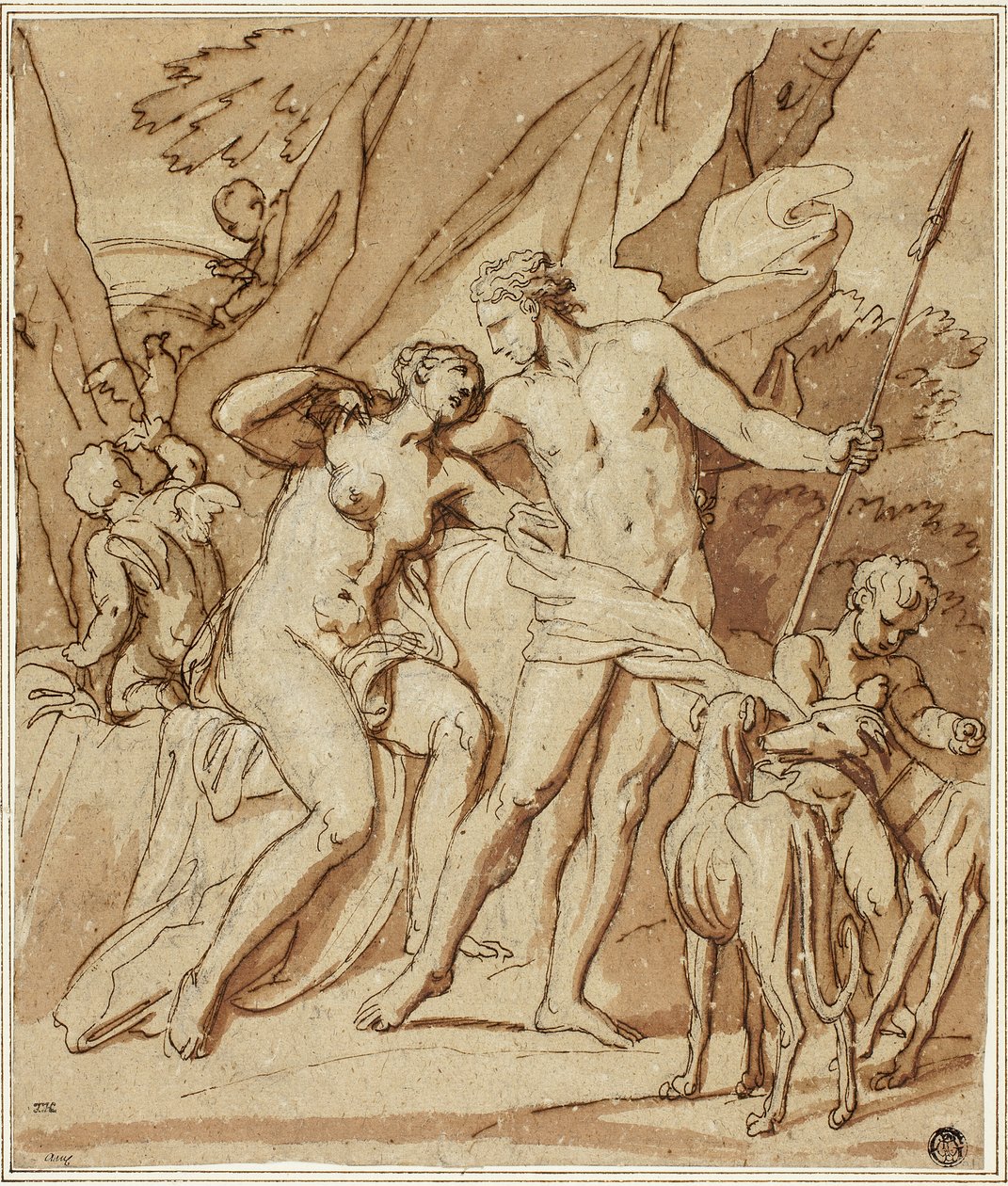 Vénus e Adónis de Louis Cheron