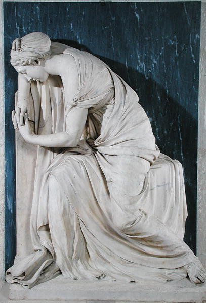 Tristeza (mármore) de Louis Claude Vassé