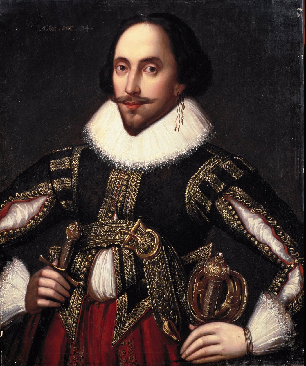 Retrato de William Shakespeare (Pintura de Louis Coblitz