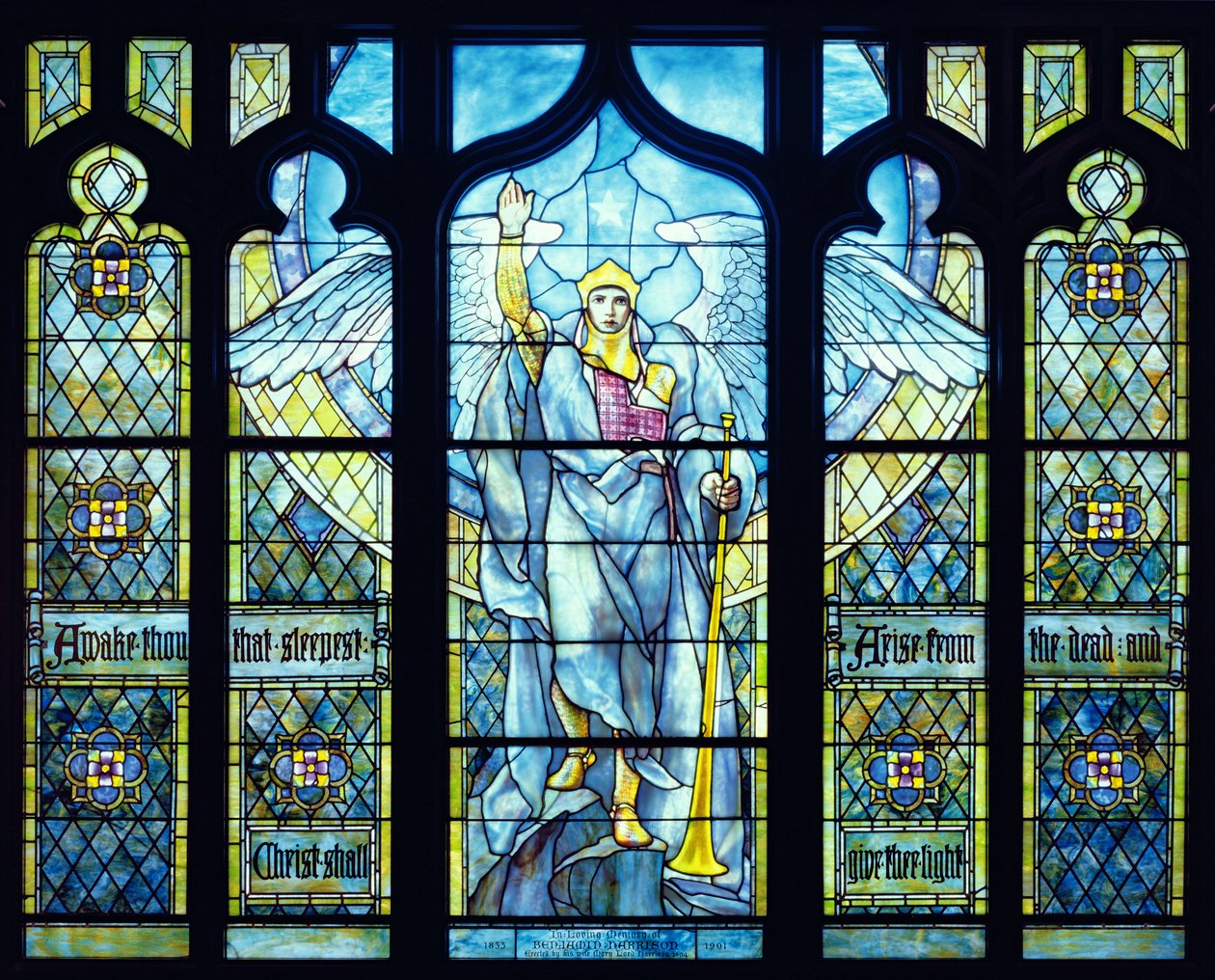 Anjo da Ressurreição 1904 (vidro manchado) de Louis Comfort Tiffany