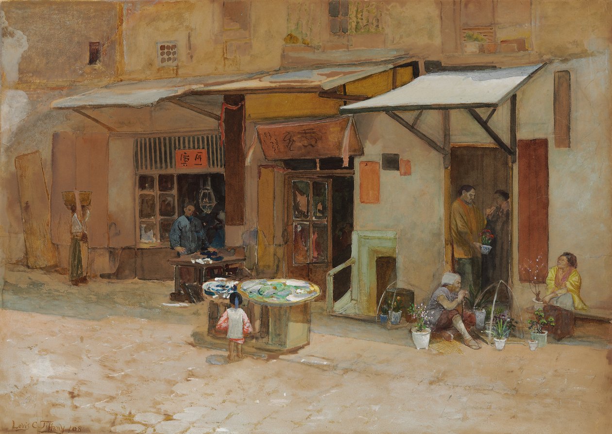 Chinatown, São Francisco, 1908 de Louis Comfort Tiffany