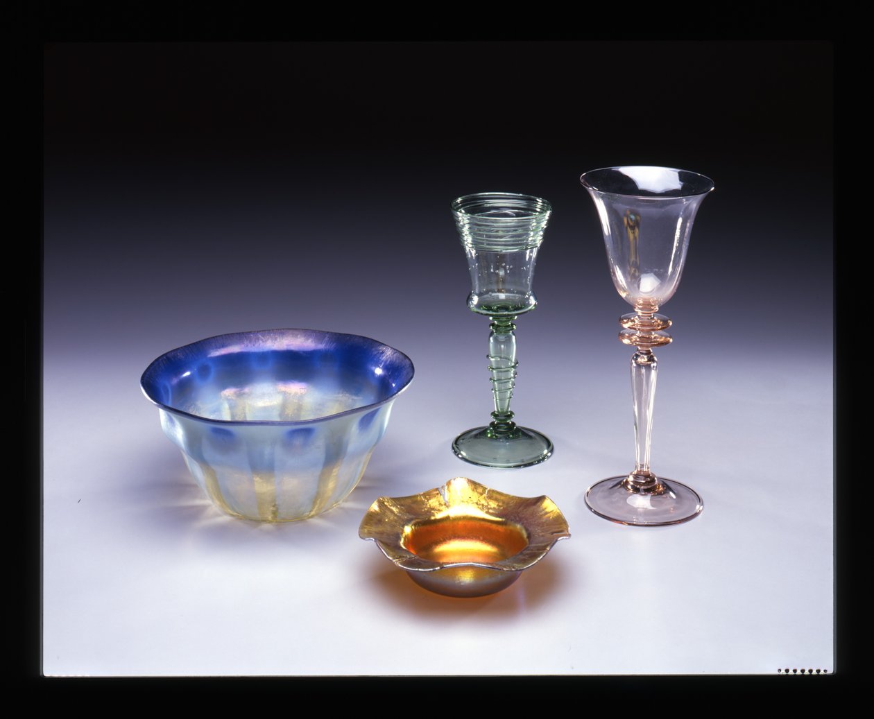 Conjunto de copos de Louis Comfort Tiffany
