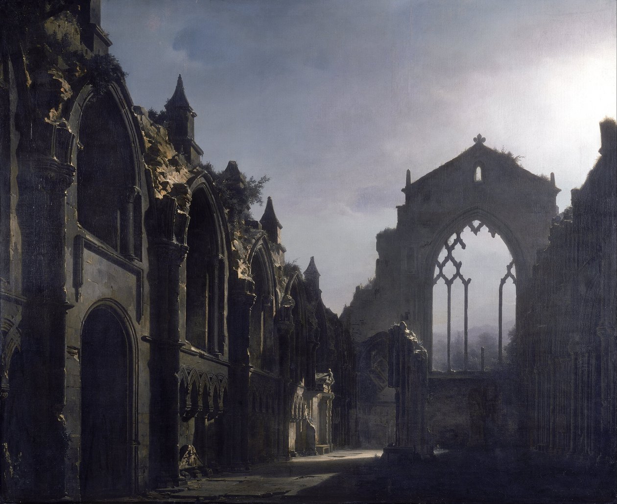 As ruínas da capela de Holyrood de Louis Daguerre