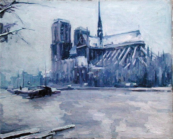 Notre-Dame na época das Inundações de Louis Degallaix