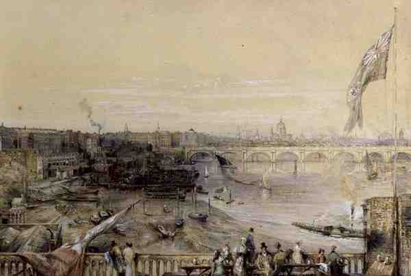 O Tâmisa do Mercado Hungerford de Louis Desire Thienon