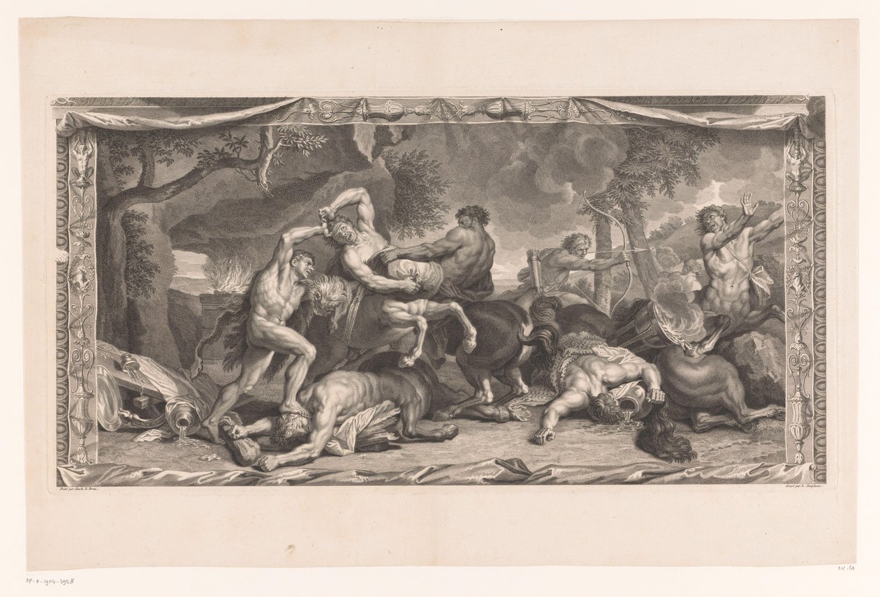 Hercules bevecht de Centauren
Schilderijen uit het Hotel Lambert (título da série)
La Galerie de monsieur le Président Lambert représentant l