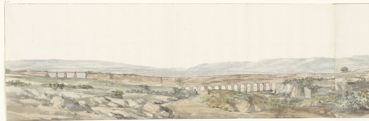 Parte das cavernas de Latomie perto de Siracusa que costumava ser uma prisão Partie des Latomies de Syracuse servo anciennement de prisão (título no objeto) Voyage en Italy, e Sicile et à Malte - 1778 (título da série) de Louis Ducros