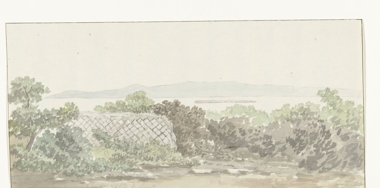 Gezicht op de ruïne van het teater in Brindisi
Vista dos restos mortais do Teatro de Taranto (título sobre o objecto)
Viagem a Itália, Sicília e Malta - 1778 (título da série) de Louis Ducros