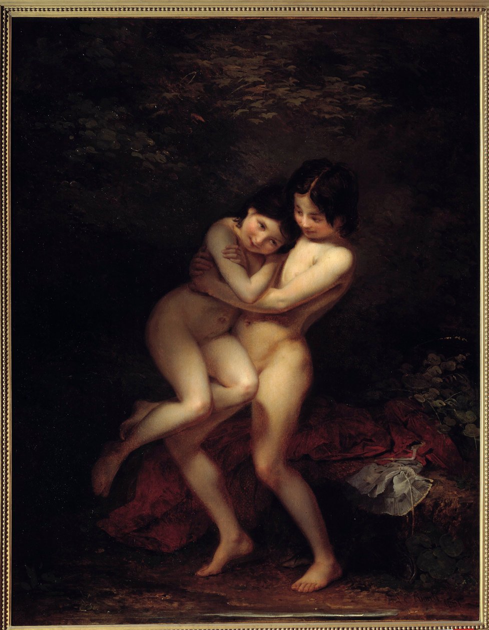 Les bathheuses Painting de Louis Edouard Rioult (1790-1855) 1831 Amiens, Musee de Picardie de Louis Edouard Rioult