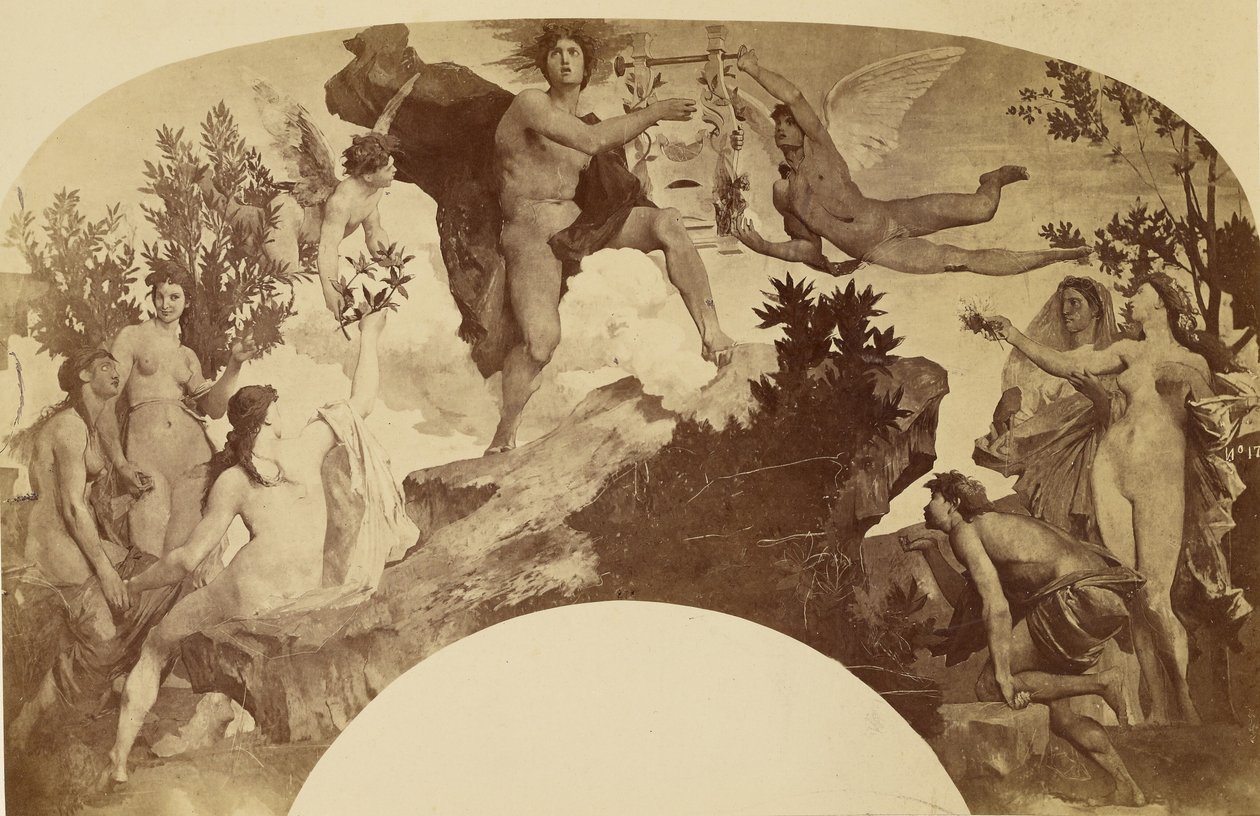Apolo a receber a lira de Louis Emile Durandelle