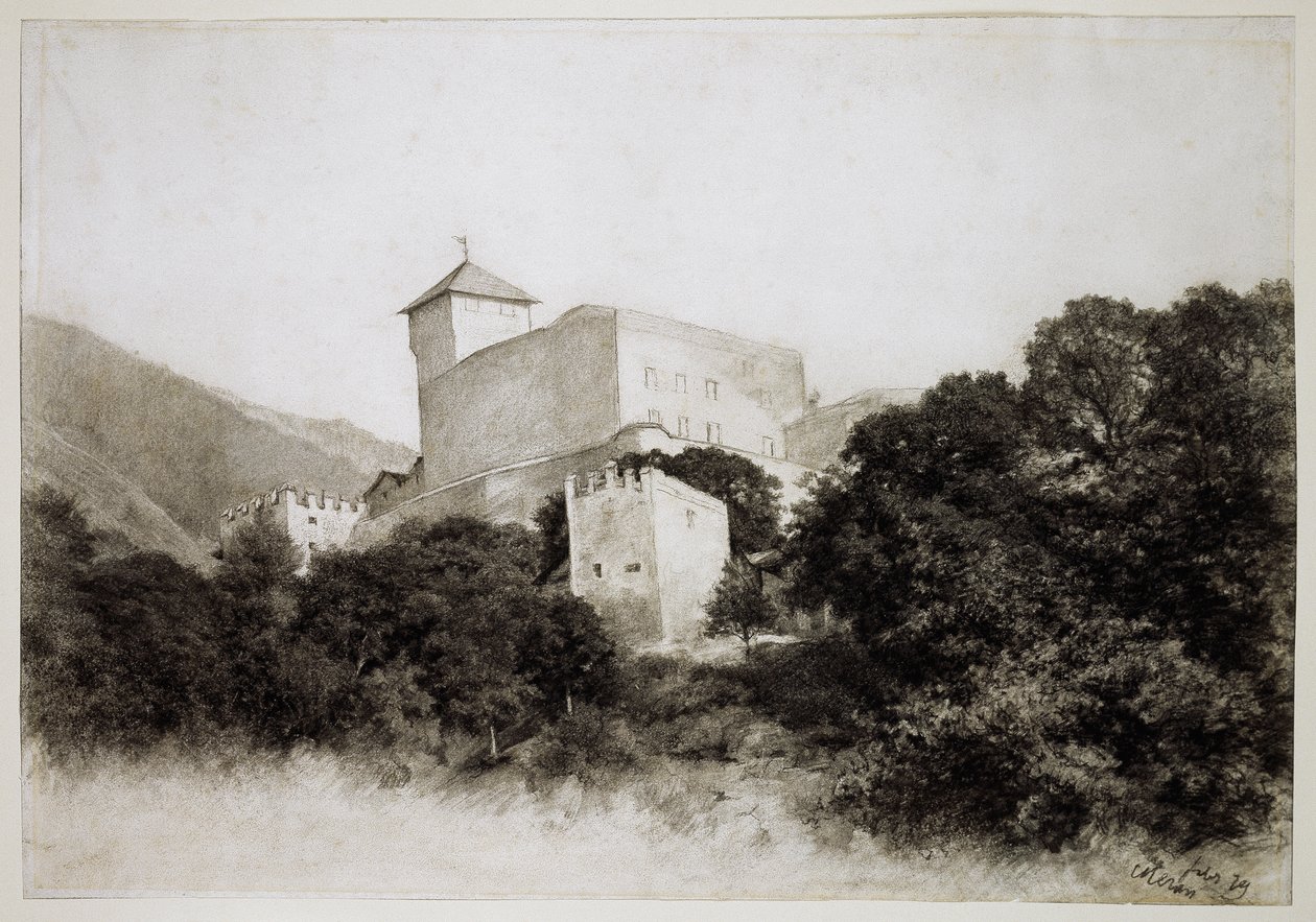 Castelo de Churburg perto de Sluderno de Louis Eysen