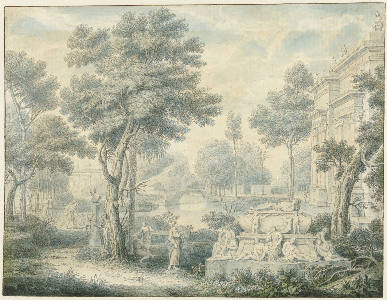 Paisagem arcadiana com um túmulo de Louis Fabritius Dubourg
