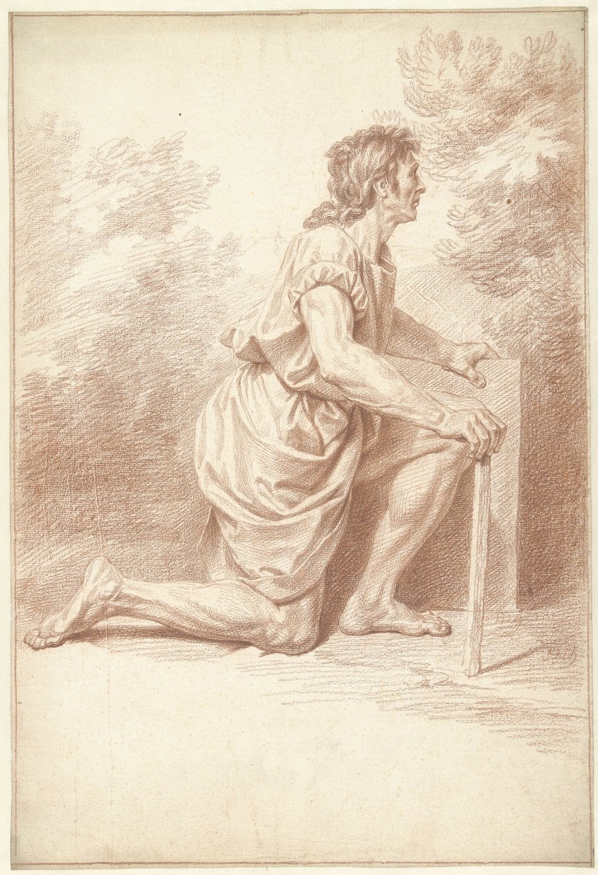 Homem ajoelhado, à direita de Louis Fabritius Dubourg